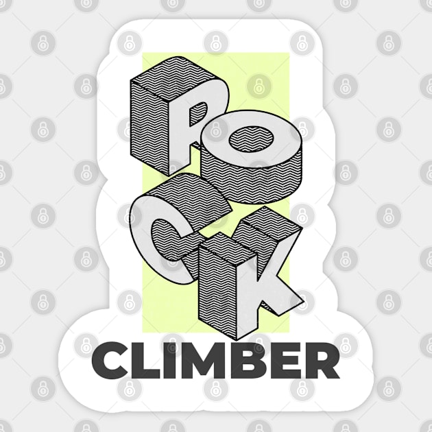 Rock Climber Neon Sticker by Low Gravity Prints